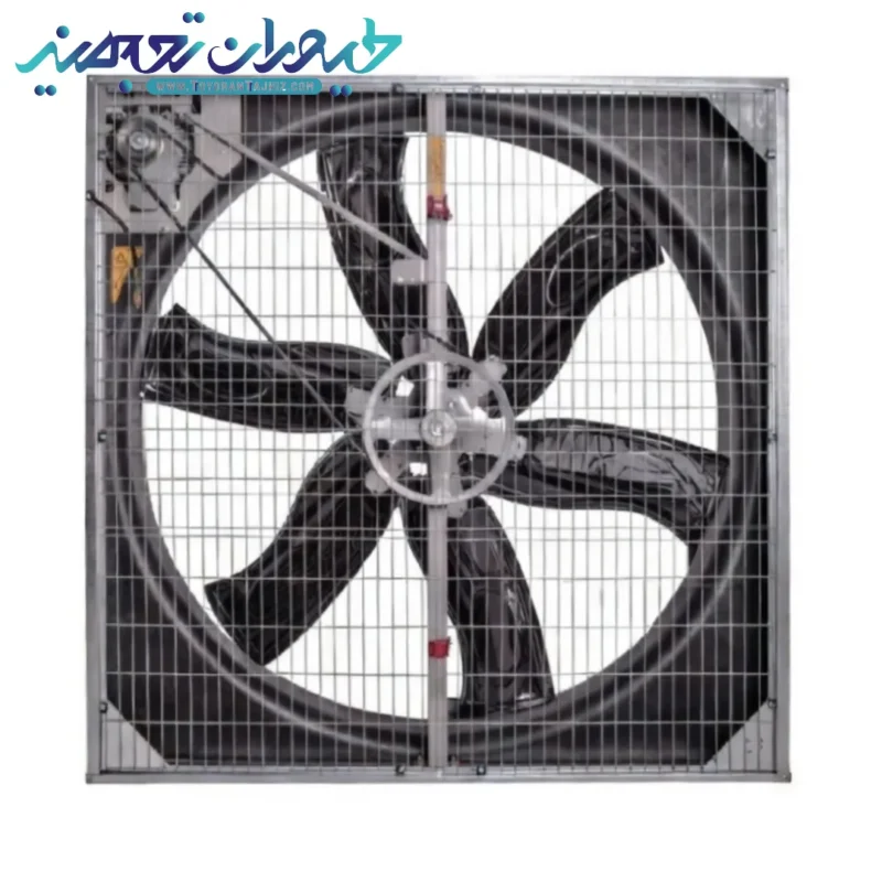 هواکش ۱۴۰ شش پره استیل دو طرف توری (بدون دمپر)